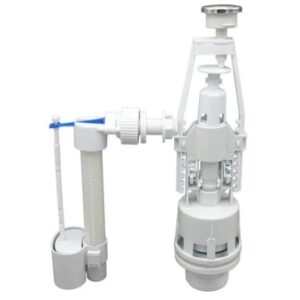 Комплект арматуры для бачка унитаза Zerix AK-01-B 1/2″ с боковой подводкой (1 режим) (ZX5163)