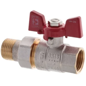 Кран с американкой Koer KR.227 1/2″ ВН прямой, латунь (KR0014)