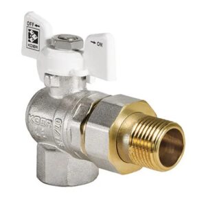 Кран с американкой Koer KR.228.W 3/4″ ВН угловой, латунь (KR0100)