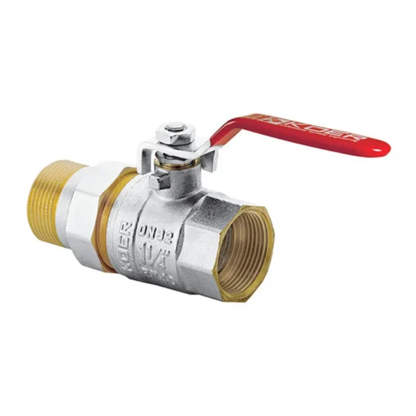 Кран с американкой Koer KR.229 1 1/4″ ВН прямой, латунь (KR0150)