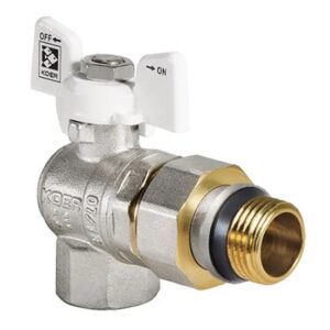 Кран с американкой Koer KR.228.W-Gi 3/4″ ВН угловой, латунь (KR0193)