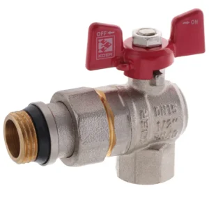 Кран с американкой Koer KR.228-Gi 1/2″ ВН угловой, латунь (KR0196)
