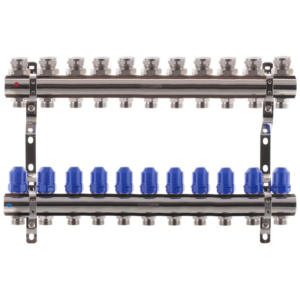 Коллектор теплого пола Koer KR.1100-011 1″x3/4″ 11 выходов, без расходомеров (KR2637)