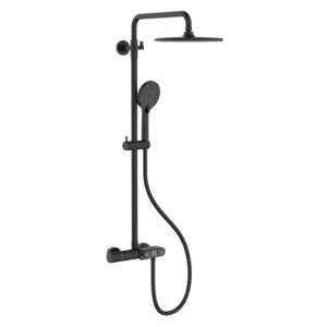 Душевая система Koer KB-55014-05 с термостатом, латунь, черная матовая (KR4733)