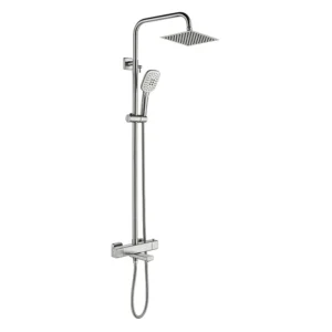 Душевая система Koer KB-57017-02 с термостатом, нержавеющая сталь, хром (KR4788)