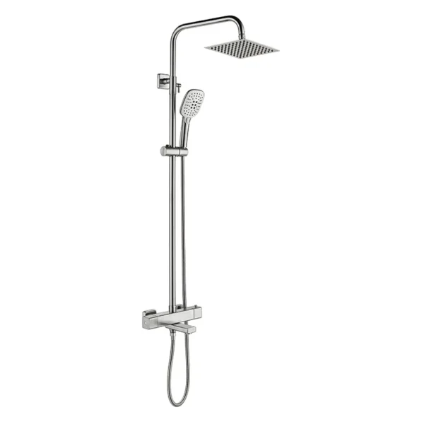 Душевая система Koer KB-57017-02 с термостатом, нержавеющая сталь, хром (KR4788)