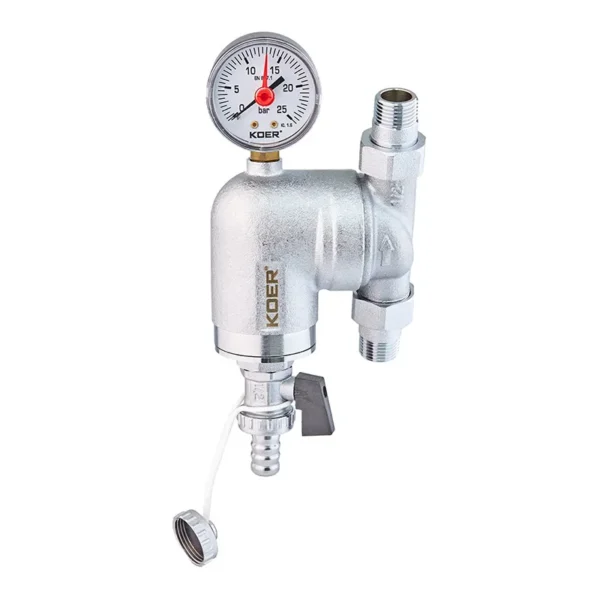 Фильтр тонкой очистки Koer KR.1240 1/2″ с манометром (KR2961)