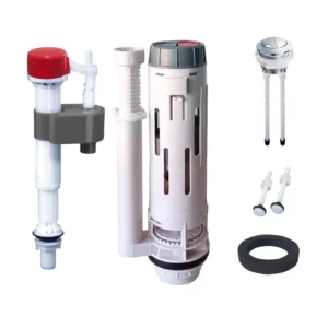 Комплект арматуры для бачка унитаза Koer KT-0302 1/2″ с нижней подводкой (2 режима) (KR5339)