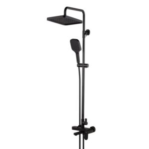 Душевая система Koer KB-56030-05 с тропическим душем, латунь, черная матовая (KR5428)
