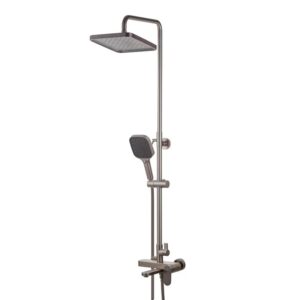Душевая система Koer KB-56030-07 с тропическим душем, латунь, графит матовый (KR5429)