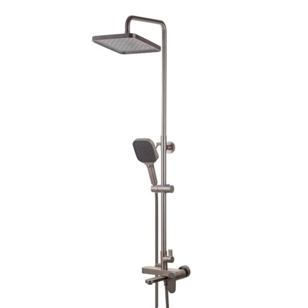 Душевая система Koer KB-56030-07 с тропическим душем, латунь, графит матовый (KR5429)