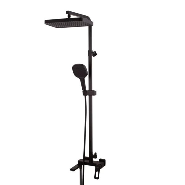 Душевая система Koer KB-56031-05 с тропическим душем, латунь, черная матовая (KR5439)