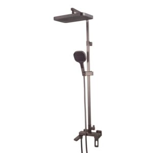 Душевая система Koer KB-56031-07 с тропическим душем, латунь, графит матовый (KR5440)