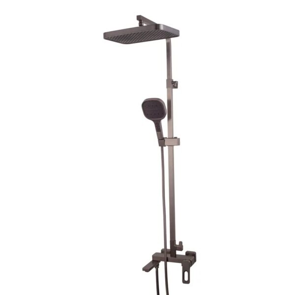 Душевая система Koer KB-56031-07 с тропическим душем, латунь, графит матовый (KR5440)