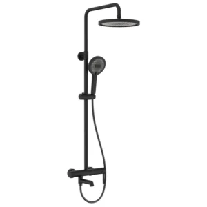 Душевая система Koer KB-56029-05 с изливом, латунь, черная матовая (KR5490)