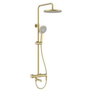 Душевая система Koer KB-56029-12 с изливом, латунь, золото матовое (KR5503)