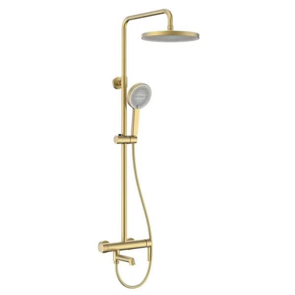 Душевая система Koer KB-56029-12 с изливом, латунь, золото матовое (KR5503)