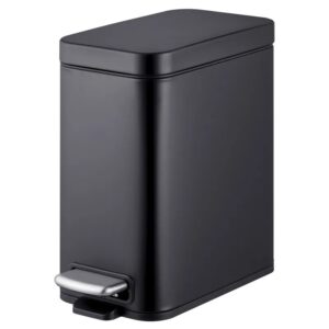 Ведро для мусора Mixxus Premium Quadro-TC0105 5 л с плавным закрытием, черное матовое (MI7061)