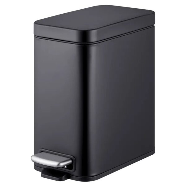 Ведро для мусора Mixxus Premium Quadro-TC0105 5 л с плавным закрытием, черное матовое (MI7061)