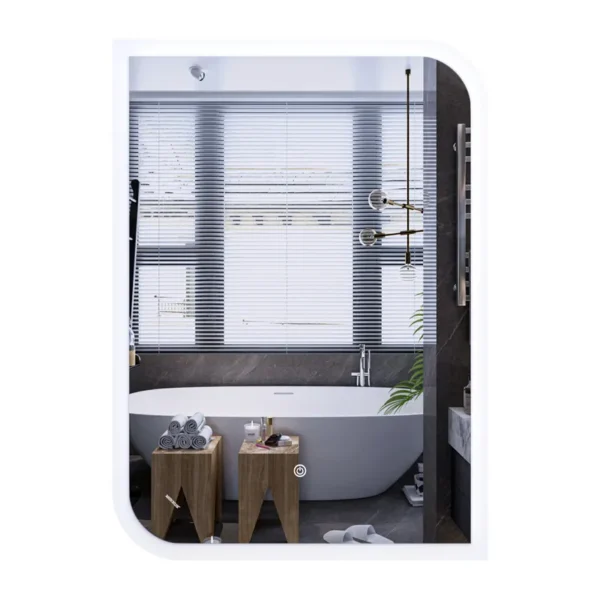 Зеркало для ванной комнаты Mixxus Premium Bevel 900х650 прямоугольное, с LED подсветкой (MP6641)
