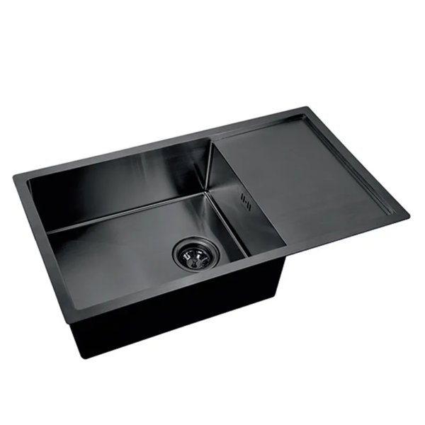 Кухонная мойка Mixxus MX7844-200 780х440 универсальная, прямоугольная, черная (1 мм) (MX0561)