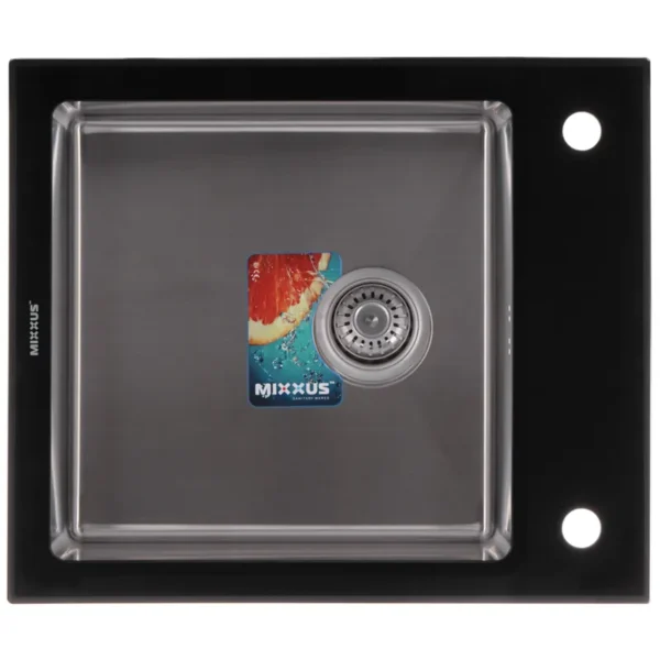 Кухонная мойка Mixxus MX 600х510 универсальная, прямоугольная, черный (1,2 мм) (MX0573)
