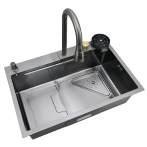 Многофункциональная мойка Mixxus Premium MH7246-SET-01 720х460 нержавеющая сталь, графит + смеситель (MX1696)