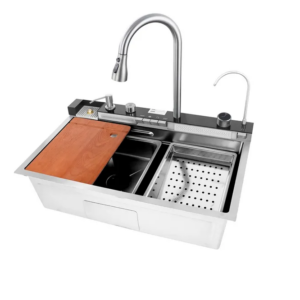 Многофункциональная мойка Mixxus MH7546-SET-06.SUS304 750х460 нержавеющая сталь, хром + смеситель (MX9577)