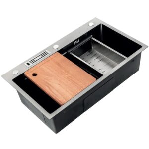 Многофункциональная мойка Mixxus Premium MH7545-SET-05 750х450 нержавеющая сталь, графит (MX9632)
