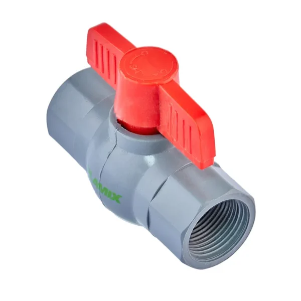 Шаровой кран Plamix 3/4″ ВВ прямой, пластик (PM0626)