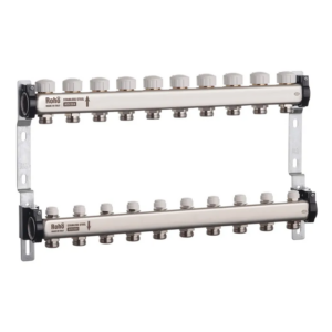 Коллектор теплого пола Roho R805-10 1″x3/4″ 10 выходов, без расходомеров (RO0064)