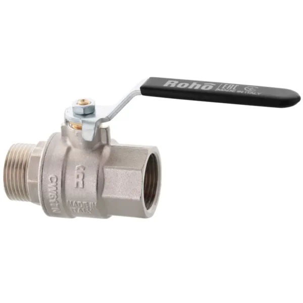 Шаровой кран Roho R201-050B 1/2″ ВН прямой, латунь (RO0095)