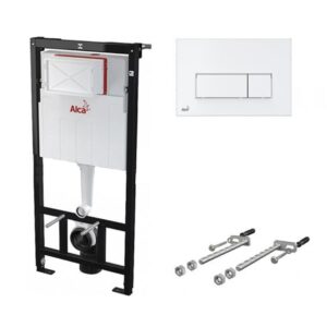 Комплект 2в1 инсталляция для унитаза AlcaPlast (AM101/1120) + клавиша смыва (M570)