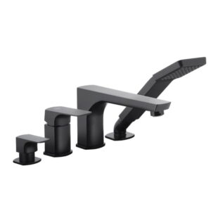 Смеситель для ванны KFA Armatura Mokait однорычажный, черный матовый (5535-210-81)