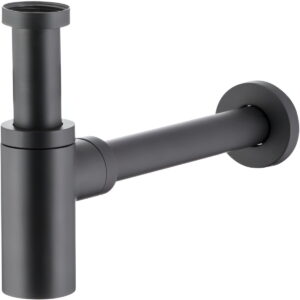 Сифон для раковины KFA Armatura 1 1/4" латунь, черный (600-003-81)
