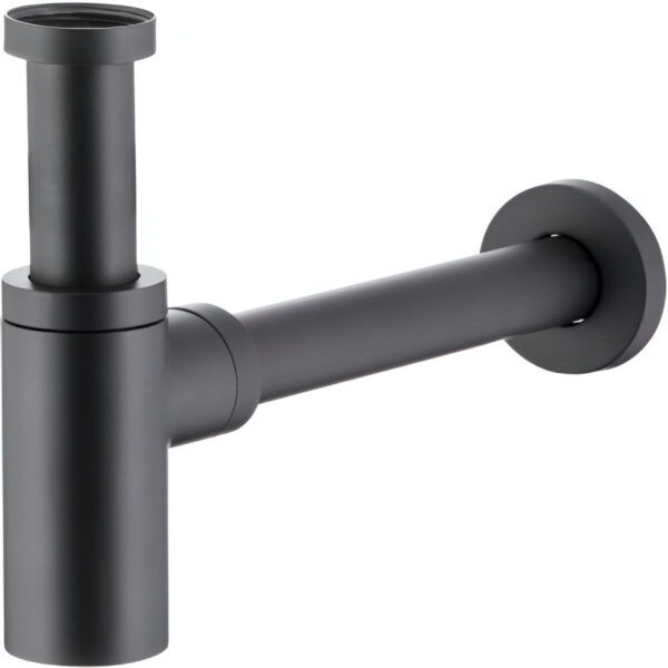 Сифон для раковины KFA Armatura 1 1/4" латунь, черный (600-003-81)