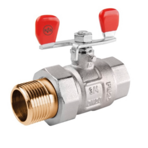 Кран Американка KFA Armatura 1/2" прямой, латунь никелированная (700-221-15)