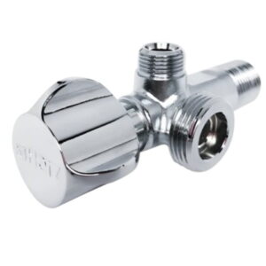 Приборный кран Herz 1/2"х3/8"3/4" угловой, латунь (UH13111)
