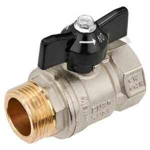 Шаровой кран General Fittings 1″ ВН прямой, латунь (7100M2N101000A)