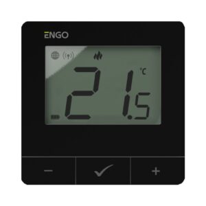 Терморегулятор для теплого пола Engo программируемый, черный (E25-BATB)