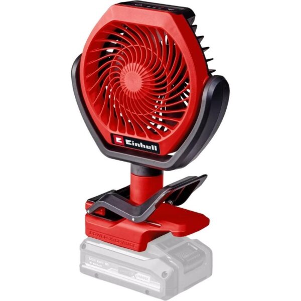 Портативный вентилятор Einhell GC-CF 18/110 Li 18 Вт с клипсой, электронный, красный (3408061)
