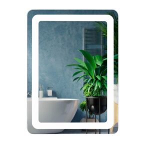 Зеркало для ванной комнаты UNIO MRR-04 SQR-RA 800х600 прямоугольное, с LED-подсветкой