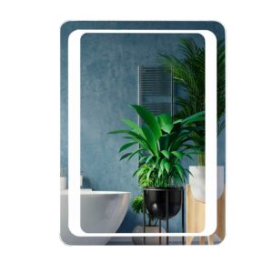 Зеркало для ванной комнаты UNIO MRR-02 SQR-RA 800х600 прямоугольное, с LED-подсветкой