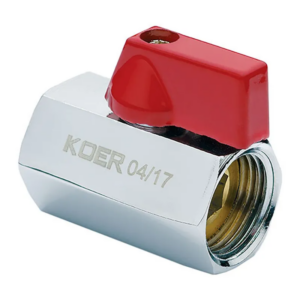Шаровой кран мини Koer KR.400 1/2" ВВ прямой, латунь