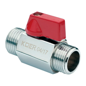 Шаровой кран мини Koer KR.402 1/2" НН прямой, латунь