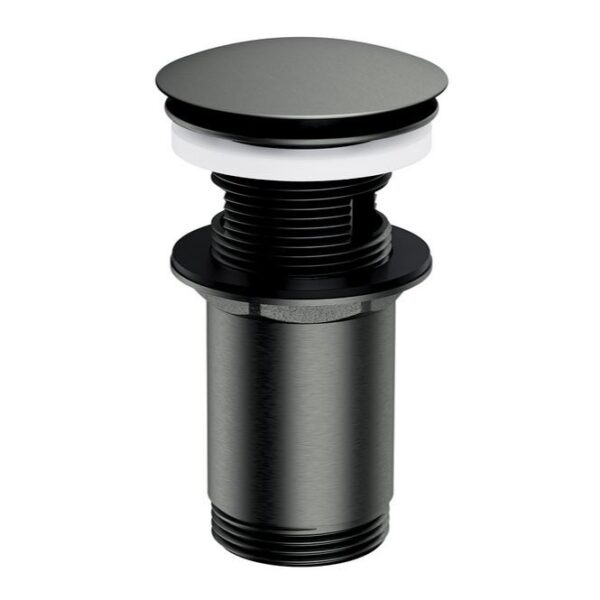 Донный клапан Omnires 1 1/4″ для раковины, черный матовый (A706GR)