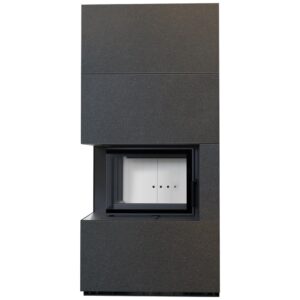 Камин на дровах Kratki FLOKI BOX L 8 кВт керамогранит, indian black