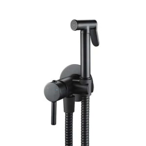 Гигиенический душ VBI Milano скрытого монтажа, латунь, черный матовый (VBI-050105BL)