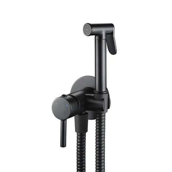 Гигиенический душ VBI Milano скрытого монтажа, латунь, черный матовый (VBI-050105BL)