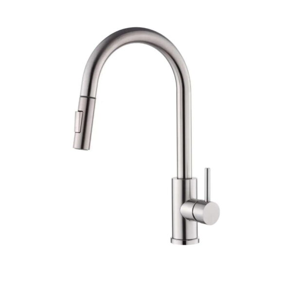 Смеситель для кухни VBI Flusso однорычажный, никель матовый (VBI-055000NI)